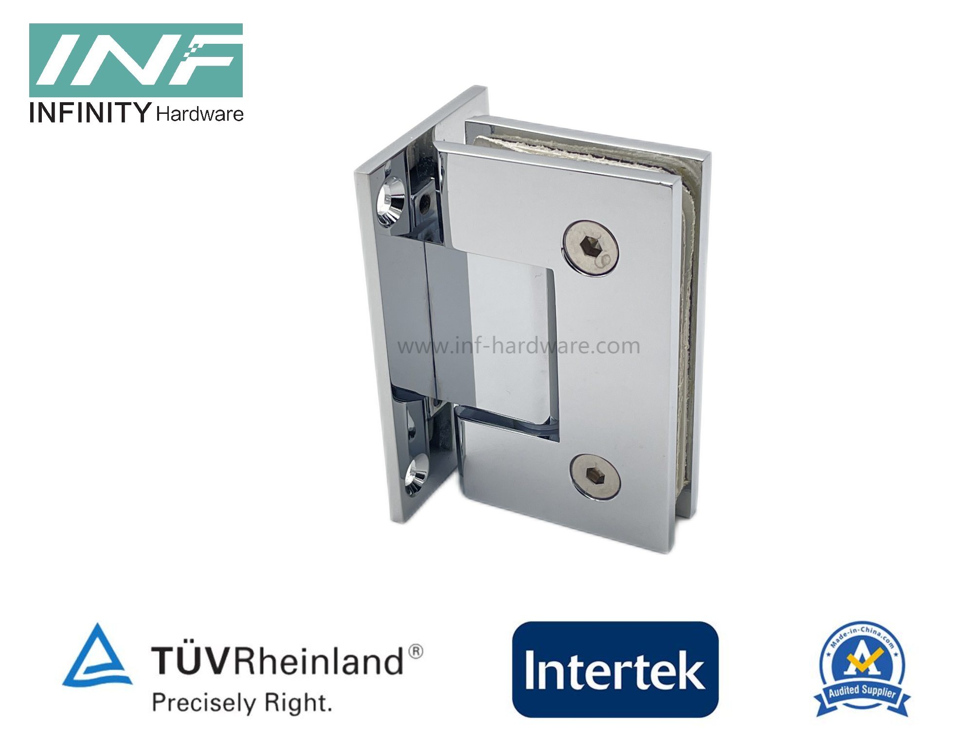 Glass Thickness 6mm Glass To Wall Full Plate Shower Hinge