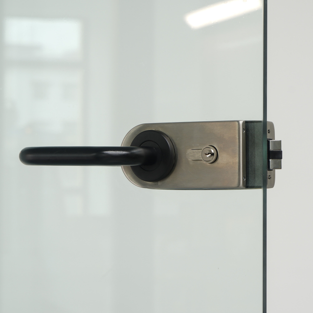 Zinc Alloy Frameless with Fixed Handle for Glass Door Lock