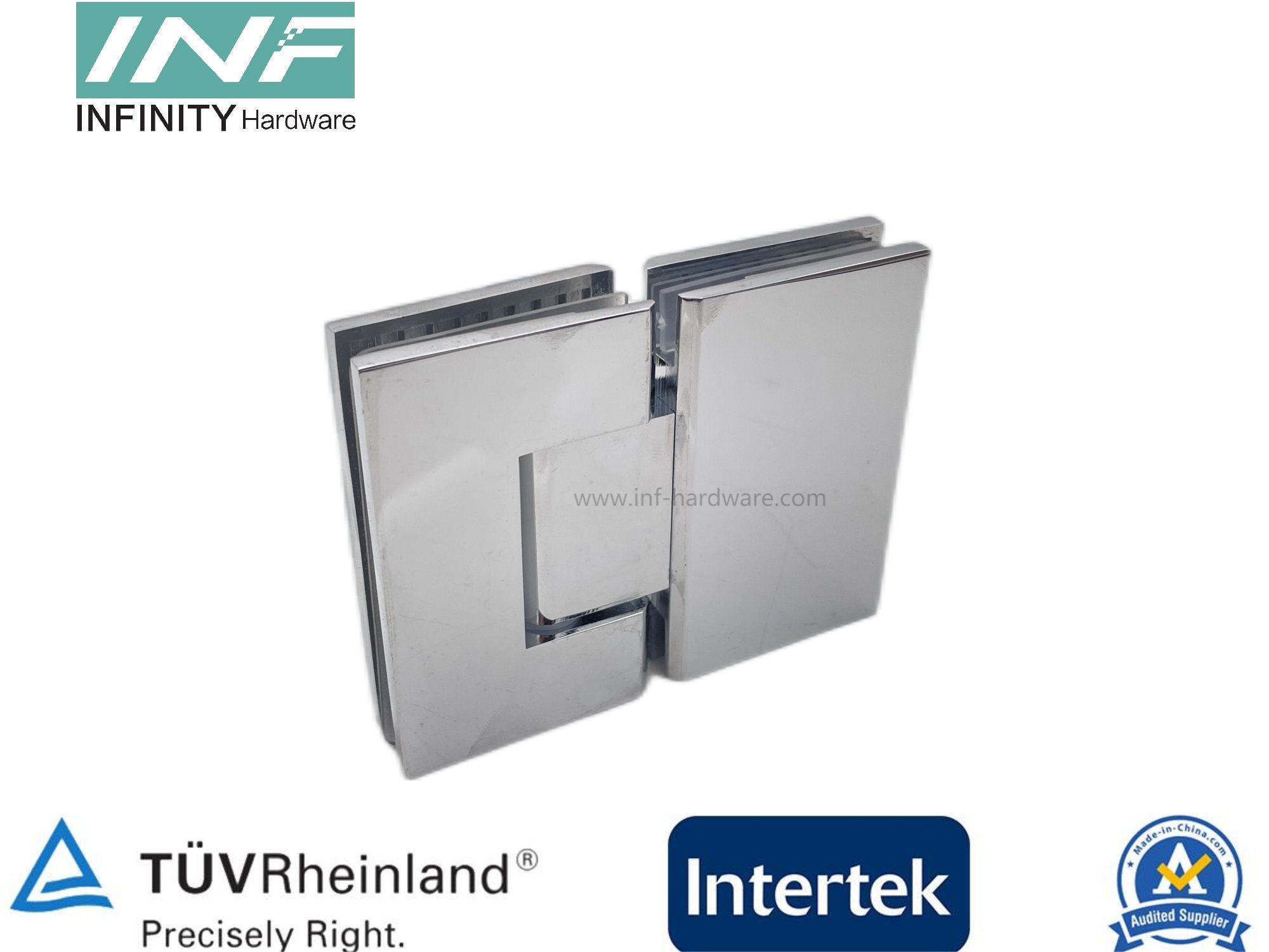 Glass to Glass Straight Corner Glass Door Shower Hinge with Adjustable Pin and Glass Door Open and Close Any Angle Function