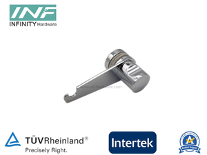 Brass/Stainless Steel Latch Lock with Knob for Shower Room and Glass Door with to Wall Mount Plate