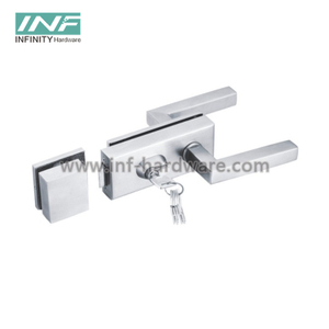 Stainless Steel Glass Door Hardware Door Lock with Handle